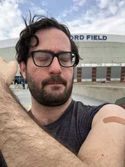 Obligatory post-vaccination selfie. - LEE DEVITO