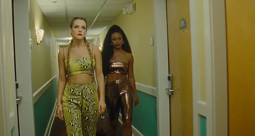 Riley Keough and Taylour Paige. - COURTESY A24
