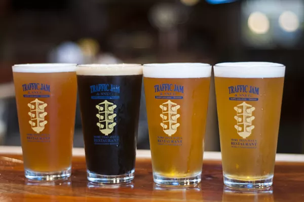 Piner's brews at Traffic Jam. - TOM PERKINS