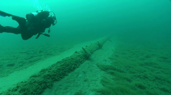 In 2013, the National Wildlife Federation sent divers to look at Enbridge, Inc.'s aging straits pipelines, finding wide spans of unsupported structures encrusted with exotic zebra mussels and quagga mussels. - NATIONAL WILDLIFE FEDERATION.