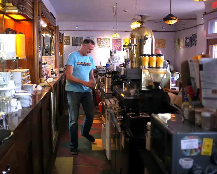 Ken Van Wagoner at the Good Beans Café. - SCOTT ATKINSON