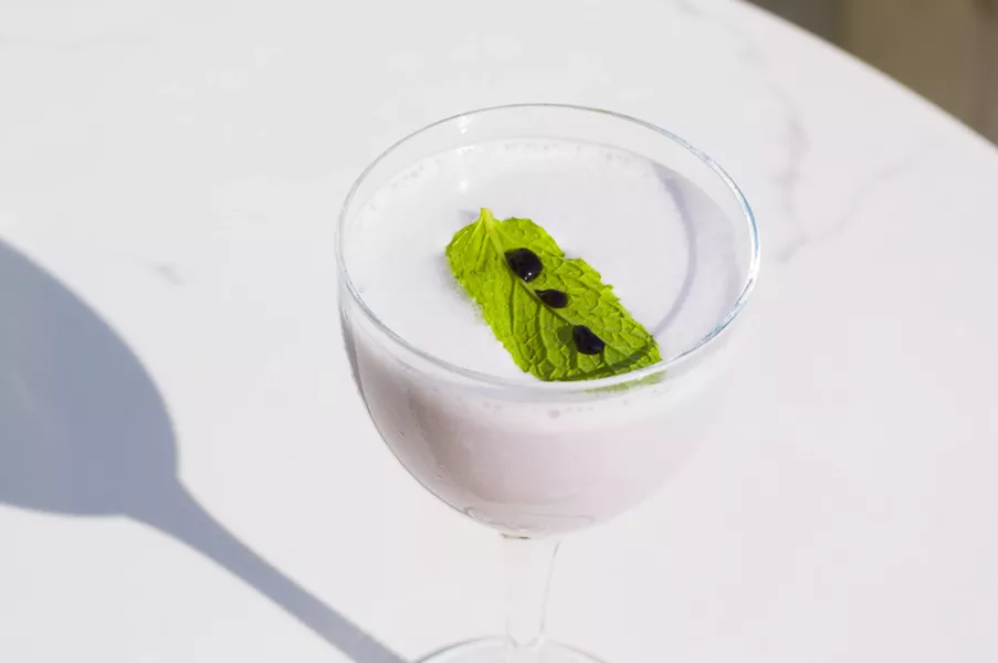 The "Violette Tendencies" cocktail. - TOM PERKINS