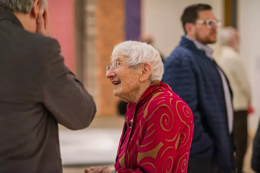 Schnee at the CAM Ruth Haystack Opening Dec. 13, 2019. - SARAH BLANCHETTE