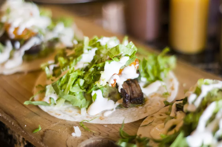 Surf and Turf Taco - TOM PERKINS