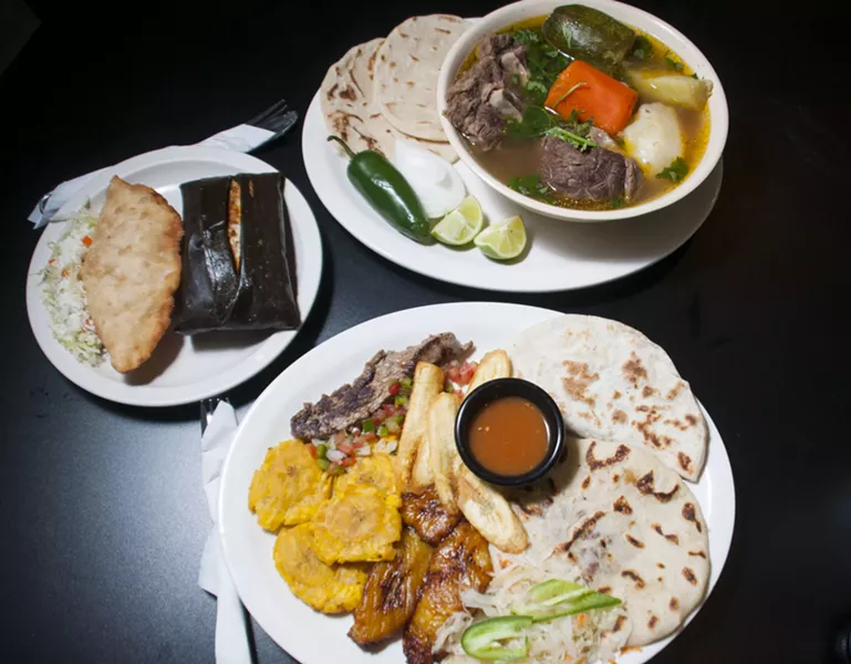 Tamal (left) at El Catracho - TOM PERKINS