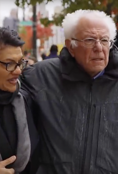 Heart-wrenching video shows Bernie Sanders touring Detroit with Rep. Rashida Tlaib