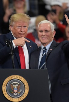 President Donald Trump with Vice President Mike Pence.