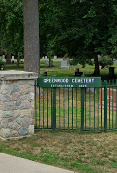 Greenwood Cemetery entrance.