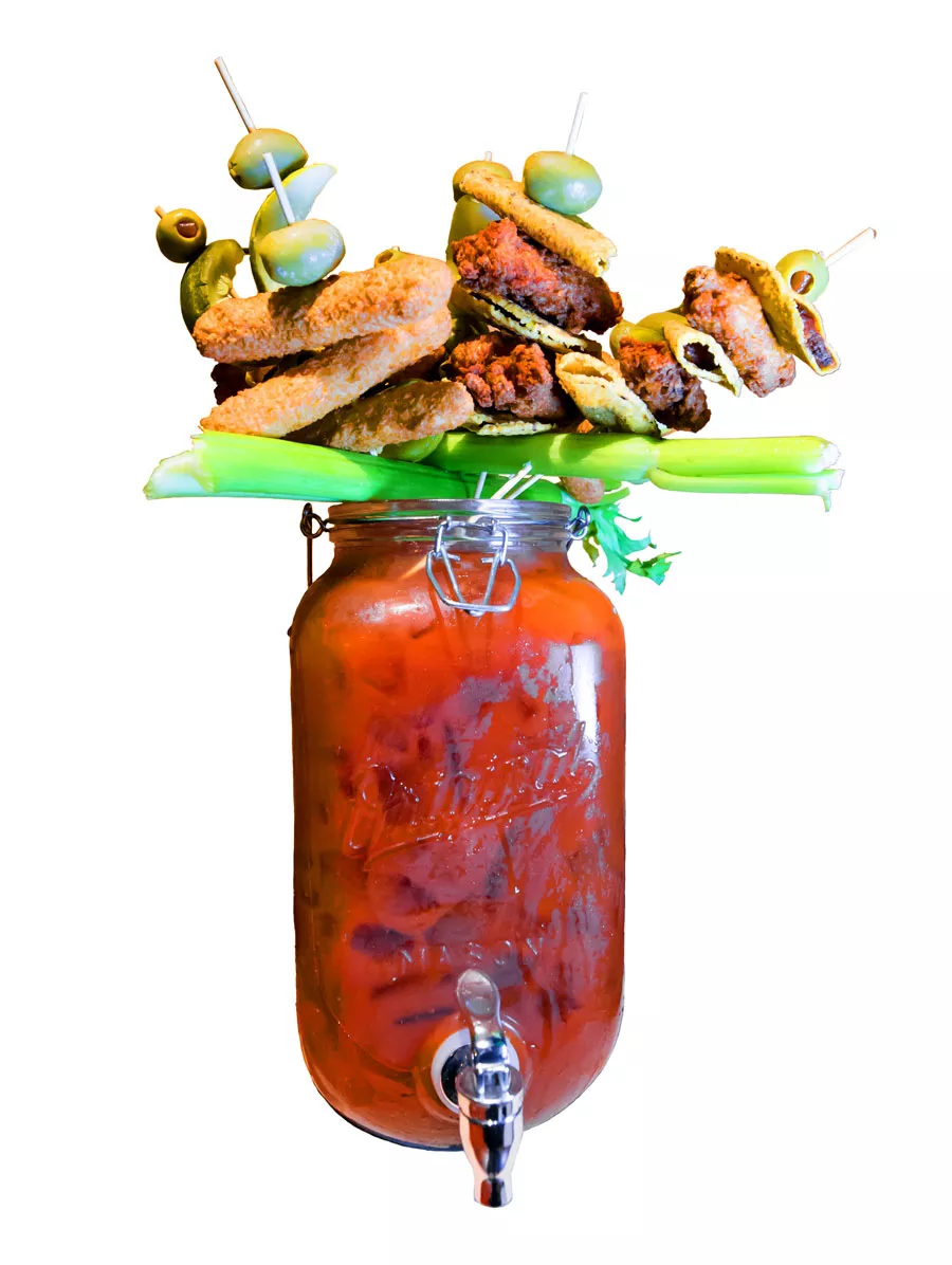 Monster Bloody Mary from Mallie's Sports Grill & Bar. - MARC NADER