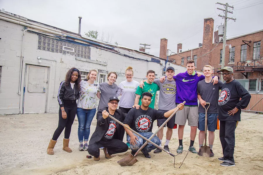 Motor City Blight Busters on a recent Saturday. - KATHERINE RAYMOND