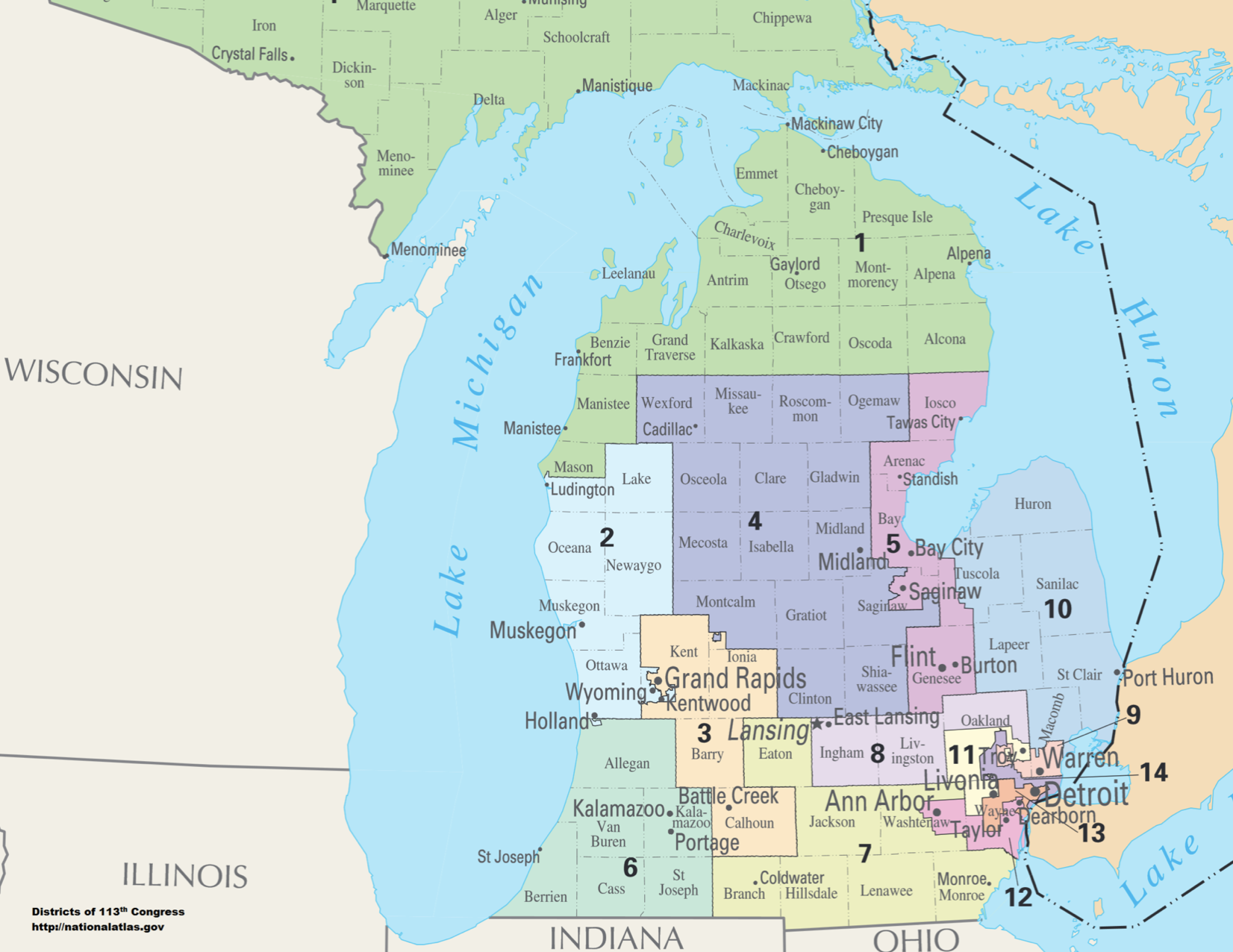 New Michigan State House District Map