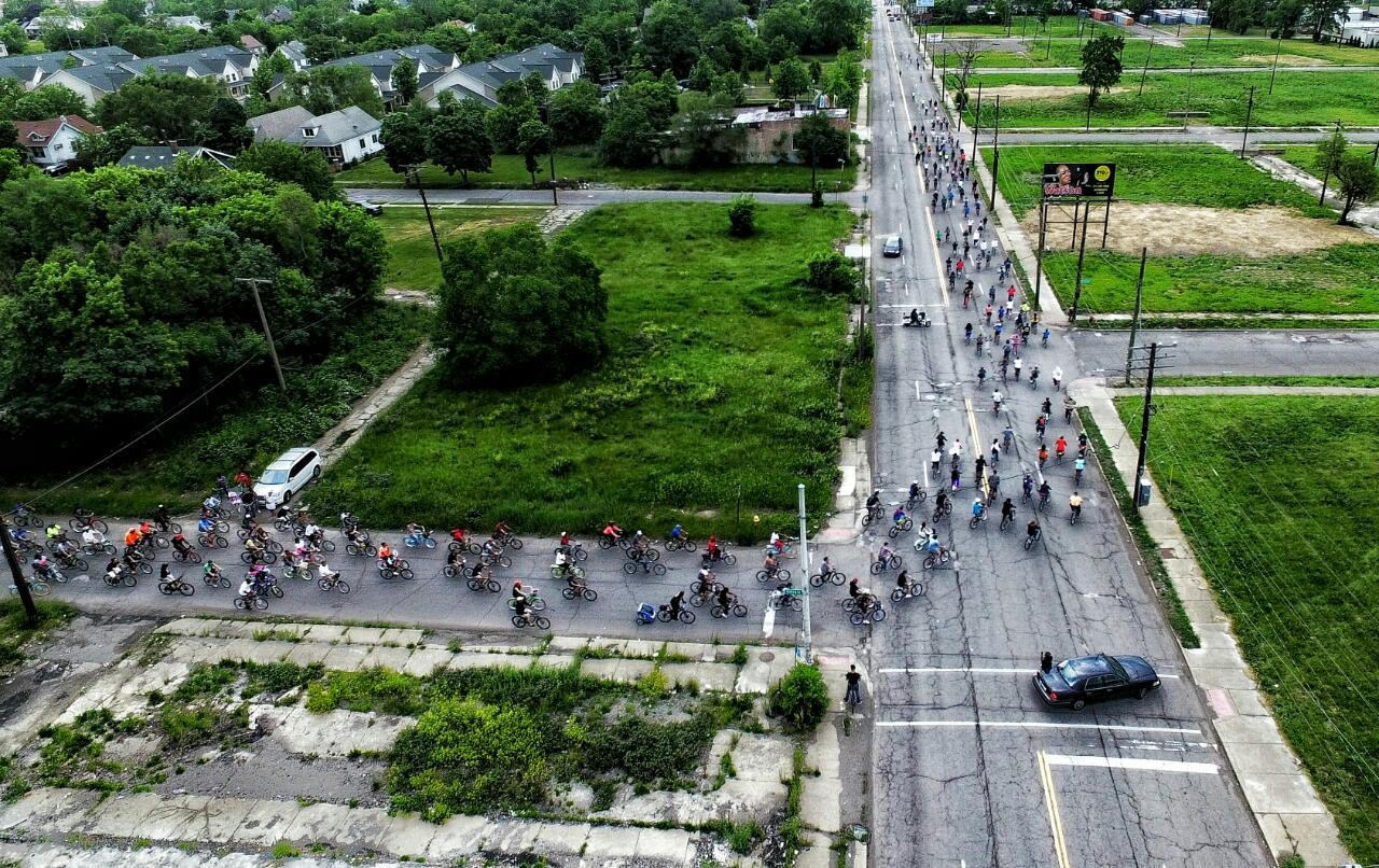 We flew a drone over Monday's Slow Roll Detroit | News Hits