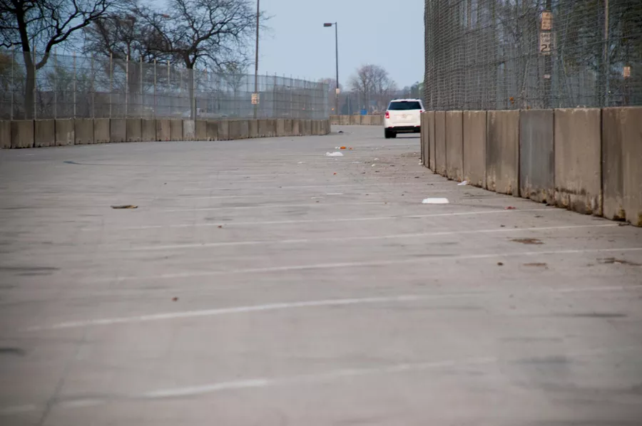 The concrete barricades make parts of Belle Isle feel like the Lodge. - TOM PERKINS