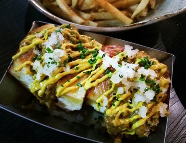 The coney dog appetizer. - TOM PERKINS
