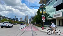 QLine, buses get dedicated lane in front of Detroit's Little Caesars Arena