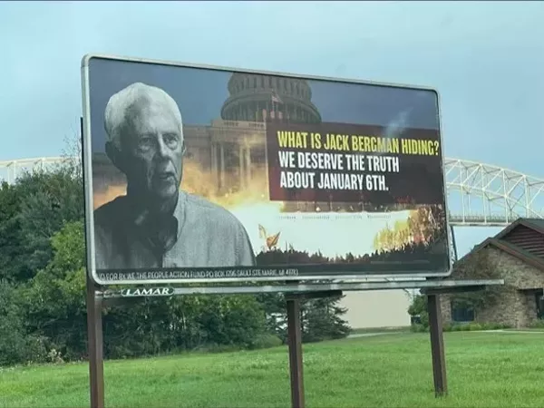 Billboard campaign targets Rep. Bergman for spewing lies about widespread election fraud