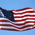 A "Betsy Ross" flag. A "Betsy Ross" flag.