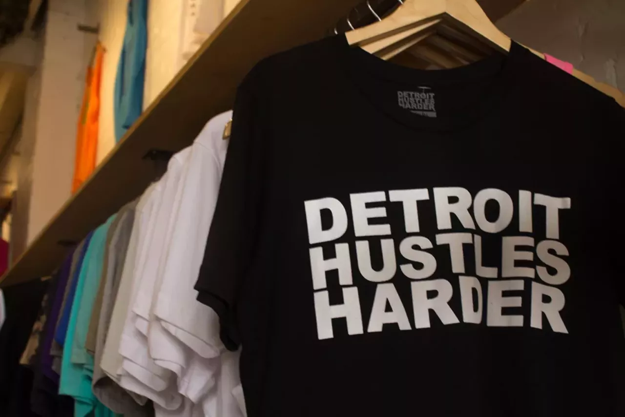 detroit hustles harder t shirt