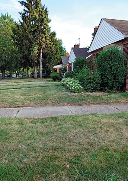 Winthrop Street, where a man died on a stranger's front lawn.