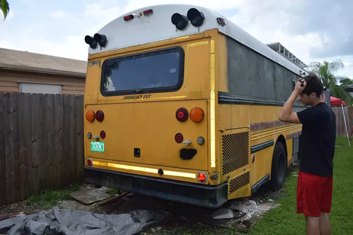 It's been almost three years, and the bus conversion still isn't completed. - PHOTO BY NICHOLAS OLIVERA