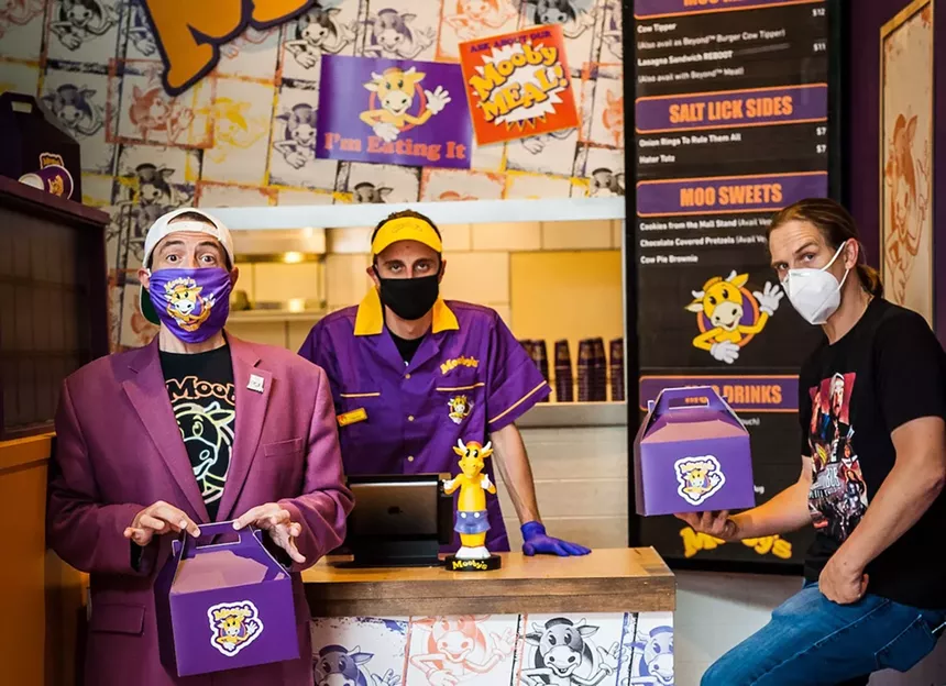 Mooby's, the fictional restaurant created by filmmaker and actor Kevin Smith, is now open in Delray Beach. - PHOTO COURTESY OF MOOBY'S DINE-IN EXPERIENCE