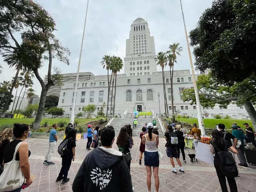 Supporters of the Plant Based Treaty urge legislators to support it. - PHOTO COURTESY OF THE PLANT BASED TREATY