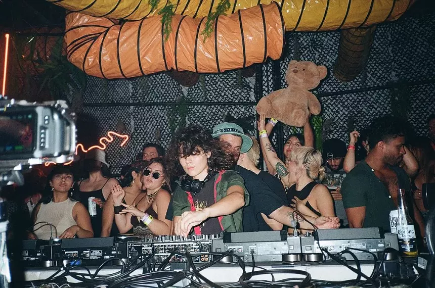Sister System (center) and collaborators seek to showcase new sounds emerging from Miami. - PHOTO BY ANASTASIYA VERBYTSKAYA