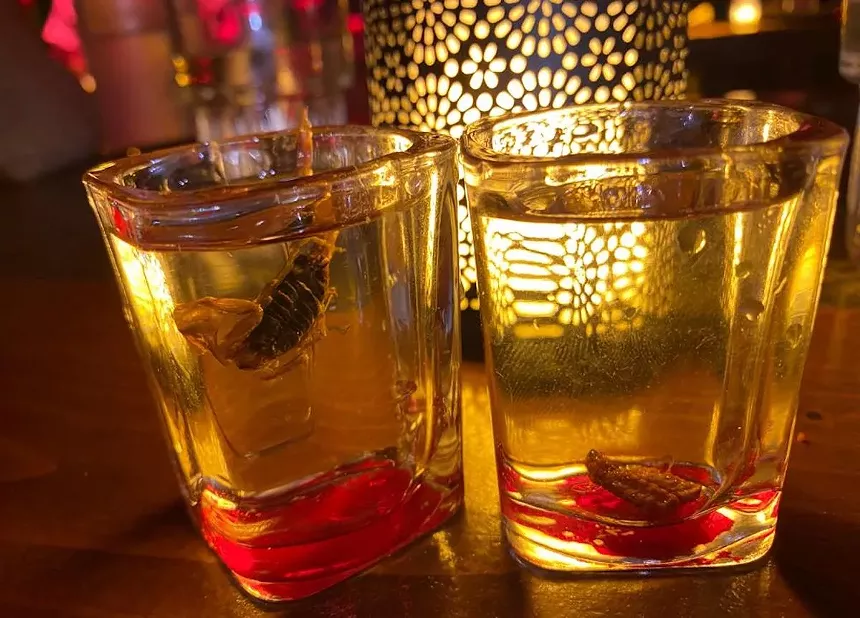 Insect-filled mezcals at Mayami Mexicantina - Photo by HEDONIST / SHEDONIST