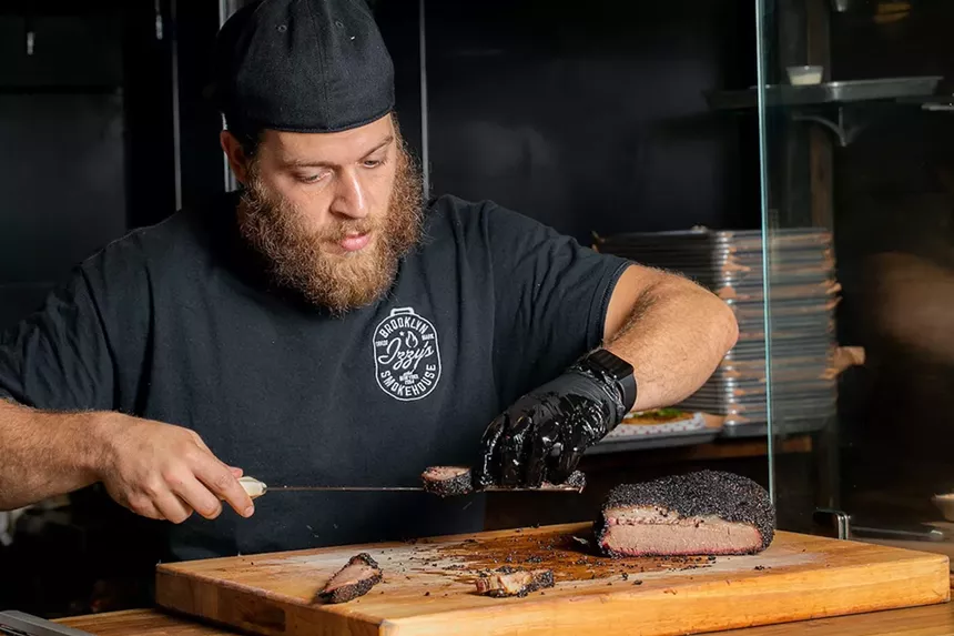 Founder of Izzy's Brooklyn Smokehouse and head of pit Sruli "easy" Edelman brings his kosher concept to Miami. - Image courtesy of IZZY'S BROOKLYN SMOKEUSE