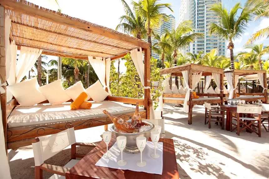 Outdoor seating at Nikki Beach - PHOTO COURTESY OF NIKKI BEACH