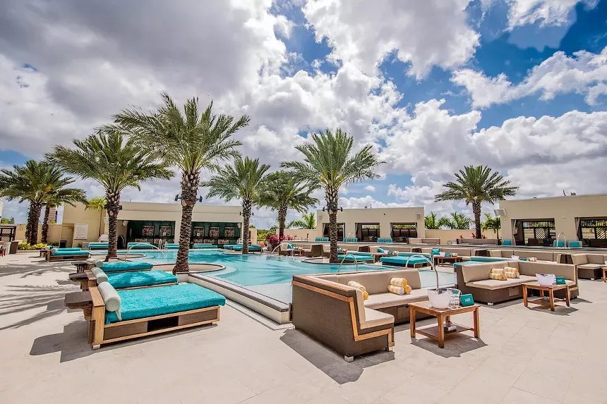 With the world-famous Guitar Hotel looming, Daer's dayclub makes for a one-of-a-kind party experience. - PHOTO COURTESY OF DAER