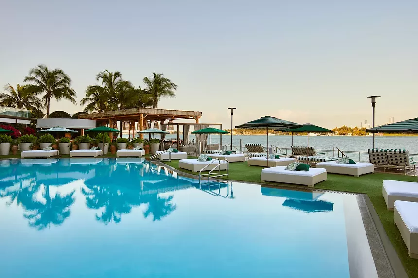 Step aside, ocean views. The bayside is a place to be at Baia Beach Club at Mondrian South Beach. - PHOTO COURTESY OF BAIA BEACH CLUB