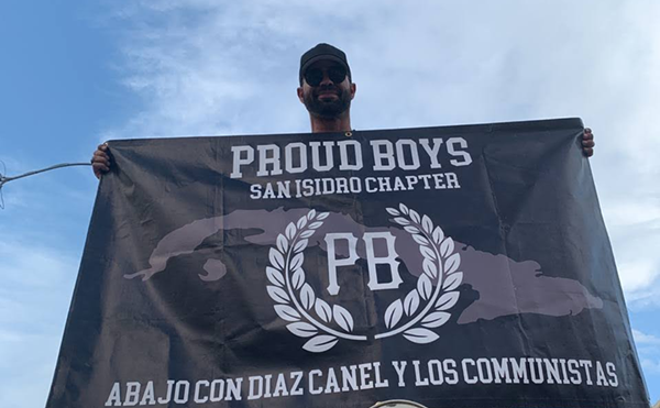 Video: Miami Police Chief Clashes With Proud Boys Member at Cuba Protest
