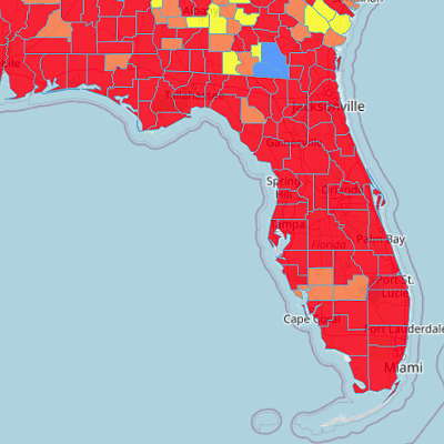 In Miami-Dade, COVID-19 cases have more than tripled since mid-June, rising from 2,231 cases the week of June 18-24 to 7,062 the week of July 9-15.