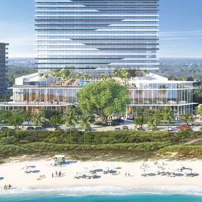A rendering of the Related Group's 30-story condominium that overlooks the beach.