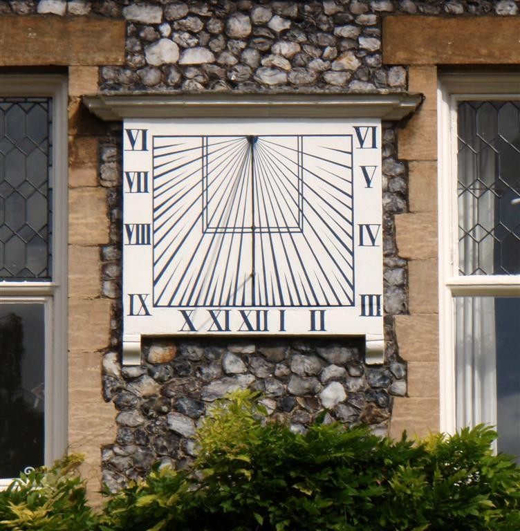 10:15 a.m. in Norwich, UK -- except you have to adjust for the "equation of time" if it's not around March 21 or September 21. Don't forget daylight saving! - BARRY EVANS