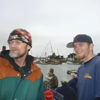 Alex Dzuro (right) saw the tsunami break and twist bits of concrete pier like so many corks.