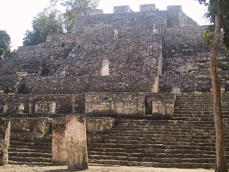 At 150 feet high, "Structure 2," is the largest building at Calakmul, in the Petén Basin of the Yucatan peninsula. The city was home to an estimated 50,000 people prior to being abandoned early in the 10th century. - PHOTO BY BARRY EVANS