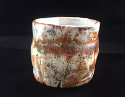 PHOTO COURTESY OF THE ARTIST. - Axelrod's "Canyon Wall" tea bowl.