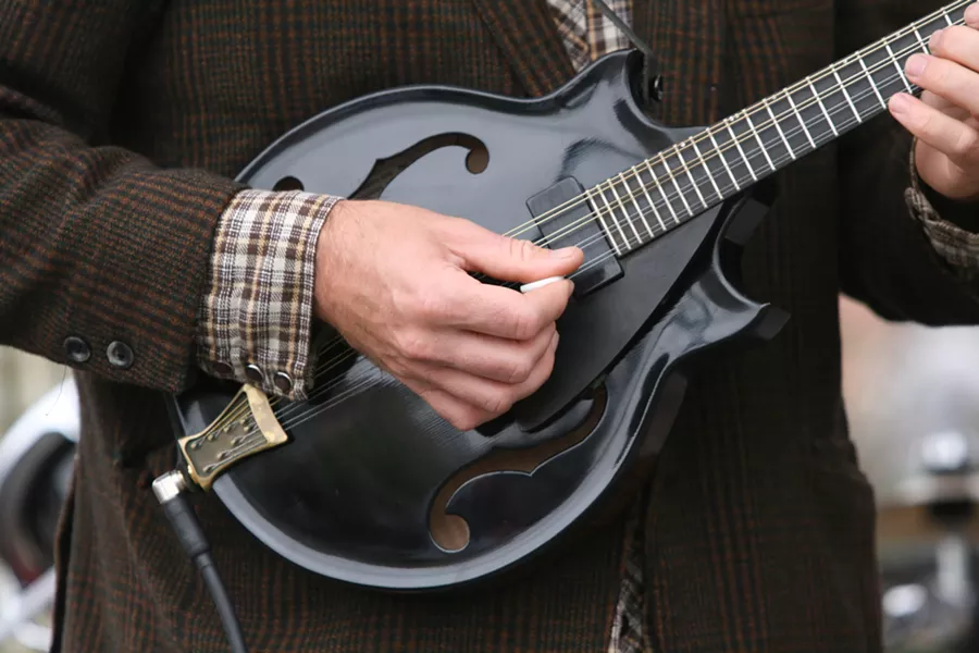Bird Jowaisas' mandolin - PHOTO BY BOB DORAN