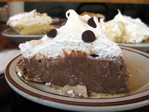 Chocolate cream pie at Toni's. Yippee-pie-yay. - JENNIFER FUMIKO CAHILL