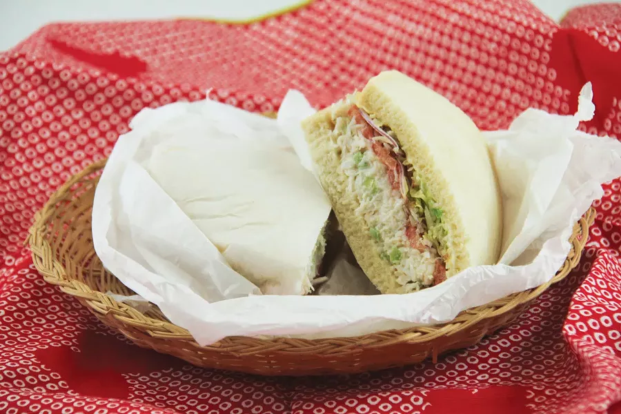 Crab salad sandwich at Eureka's Hole in the Wall. - DREW HYLAND