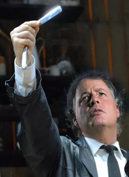 Craig Benson as the demon barber Sweeney Todd, in the Ferndale Rep production - COURTESY OF FERNDALE REP