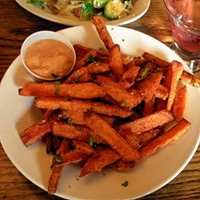 Crusty sweet potato fries at Plaza Grill.