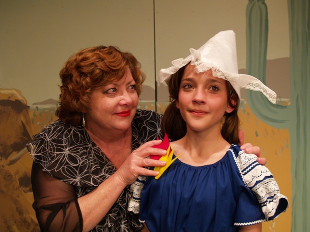 Dianne Zuleger as Rose and Sydney Stephens as Baby June in NCRT's Gypsy - COURTESY OF NCRT