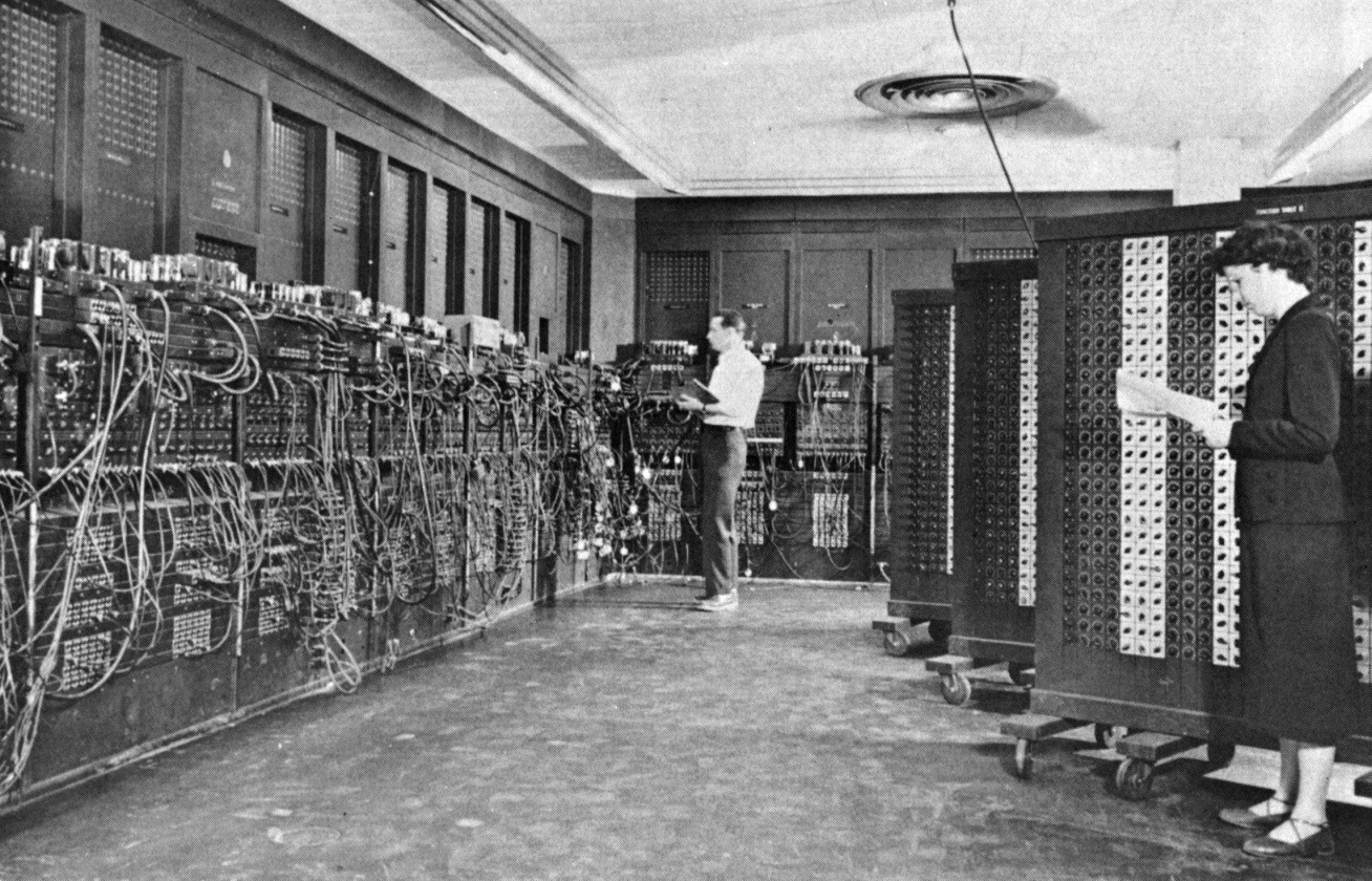 ENIAC (Electronic Numerical Integrator And Computer) in Philadelphia sometime between 1947 and 1955. - U.S. ARMY PHOTO