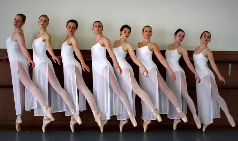 From the Dancers Studio (l-r) Erin Knight, Alia San Giovanni, Dana Fergusen, Rachael Green, Ceylon Baginski, Carrie Maschmeier, Julia Hjerpe and Jazzmin Martinez. - COURTESY OF DANCERS STUDIO