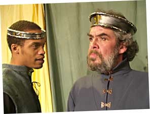 Greag Brown as Prince Hal and Lonnie S. Blankenchip as Henry IV.