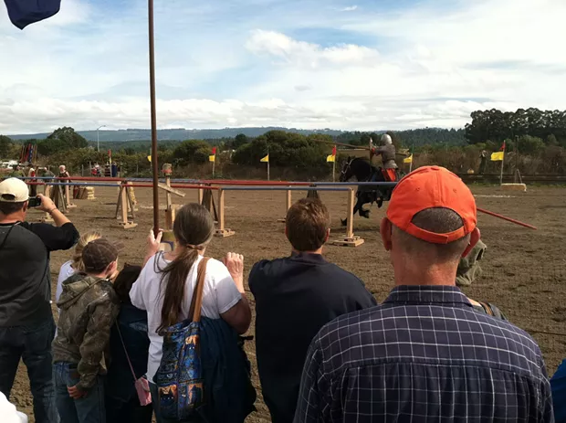 Jousting on Saturday in fairer weather. - TONY SMITHERS