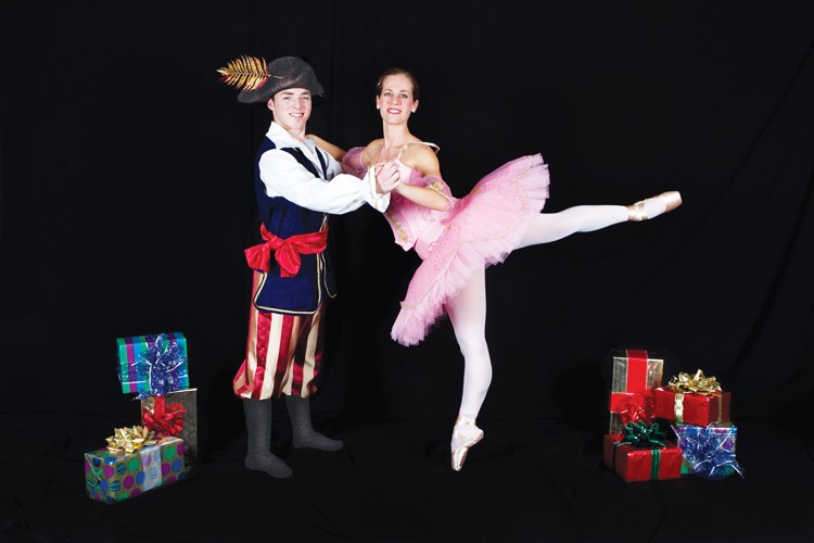 Kyle Ryan as Pirate King and Julie Hayes-Ryman as Ballerina Doll in Trillium Studio’s ’Twas the Night Before Christmas. - PHOTO BY SACRED IMAGES PHOTOGRAPHY